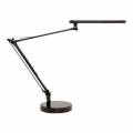 no brand lampara de escritorio unilux mambo led 5,6w doble brazo articulado abs y aluminio negro base 19 cm diametro