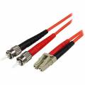no brand startech.com cable adaptador de red de 10m multimodo duplex fibra optica lc-st 50/125 - patch duplex,garantia lifetime