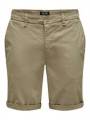 Only & Sons Hombre Chino Short Onspeter - Regular Fit - Negro Beige Xs-xxl