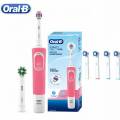oral-b oral b d100 vitality-cepillo de dientes elÃ©ctrico rotativo, temporizador superlimpio, resistente al agua, recarga de cepillo de dientes para adultos, cabezal de cepillo de repuesto extra
