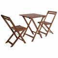 progarden - mesa y sillas de bistrÃ³ 3 piezas madera