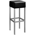pulsiva taburete alto cuba ; 32x32x81 cm (anxprofxat); asiento negro, estructura plateado; 2 pz. / paquete