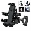 qqs mobile phone holder motorcycle smartphone support for motorbike handlebar mount stand with usb