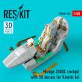 Reskit 1/48 Mirage 2000c Cockpit With 3d Decals For Kinetic Kit Rsu48-0142