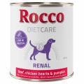 rocco diet care renal, vacuno con corazones de pollo y calabaza - 800 g 12 x 800 g