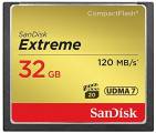 sandisk sandisk 32gb extreme memoria flash compactflash, oro