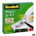 scotch cinta adhesiva magic 810 transparente 25 mm x 66 m (9 unidades)