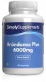 simply supplements arándanos plus 6000mg - 180 comprimidos