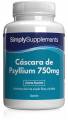 simply supplements cáscara de psyllium 750mg - 120 cápsulas