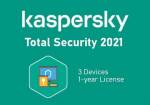 software license kaspersky total security 2021 1 year 3 dev north america