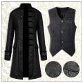 sorry nueva chaqueta de moda para hombre, gabardina retro steampunk/chaleco, vestido victoriano gÃ³tico, uniforme, abrigo cortavientos medieval/chaleco, disfraz de Ã³pera uomo