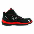 sparco -calzado de seguridad racing evo negro/rojo 40