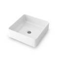 starbath plus lavabo de ceramica sobre encimera cuadrado blanco brillo 31 x 31 x 12 cm sfsq30