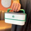 Starbucks Edición Limitada Doble Capa Aislado Gran Capacidad Lunch Box Regalo
