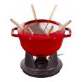 staub specialities juego de fondue 20 cm, cereza
