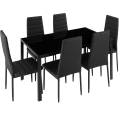 tectake - conjunto de mesa y 6 sillas de comedor brandenburg