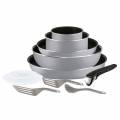 tefal -baterÃ­a de cocina ingenio essential cookware gris 11 piezas