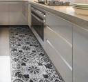 tenvinilo - alfombras vinÃ­licas alfombra vinÃ­lica cocina azulejos de cocina negros y crema