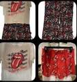 The Rolling Stones Mujer 2 Piezas Pj Conjunto Pantalones Cortos O Pantalones, M O Xl, Nuevo