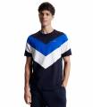 tommy hilfiger - camiseta para hombre - color block xs, azul, uomo