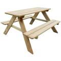 vidaxl mesa de picnic infantil madera natural 50,8x89x89,6 cm