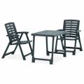 vidaxl mesa y sillas de bistrÃ³ plegables 3 piezas plÃ¡stico verde