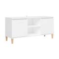 vidaxl mueble bajo de tv kapa 2 puertas + 2 estantes blanco 50x103,5x35 cm