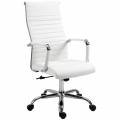 vinsetto silla de despacho silla escritorio giratoria basculante con altura ajustable reposabrazos 54x62x104-114 cm blanco