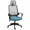 vinsetto silla de oficina ergonÃ³mica silla escritorio giratoria con altura ajustable soporte lumbar reposabrazos y reposacabezas regulable