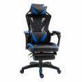 vinsetto silla racing gaming ergonÃ³mica silla de escritorio para oficina ajustable altura con respaldo reposapiÃ©s 65x70x117-125 cm negro y azul