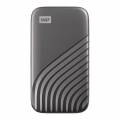 wd wd my passport ssd 500gb type-c portable solid state drive nvme high-speed technology 256-bit aes hardware encryption grey