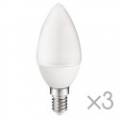 wonderlamp pack 3 bombillas led e14 vela 5.2w (luz neutra)