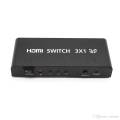 yatek switch hdmi 3x1 yk-0301, soporta 3d, seleccione, amplifique y la señal hdmi